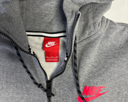 Nike Grey Air Full-Zip Hooded Sweatshirt