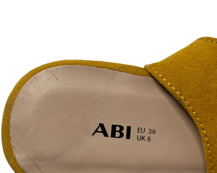 ABI Yellow Suede Espadrille Wedge Sandals