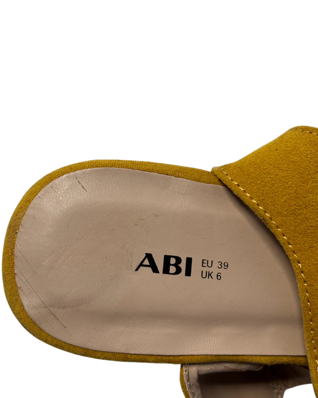 ABI Yellow Suede Espadrille Wedge Sandals