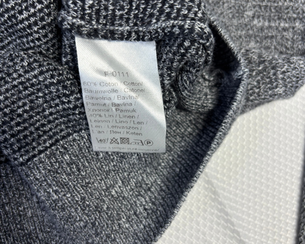 Lacoste Men's Classic Grey Textured Knit Sweater