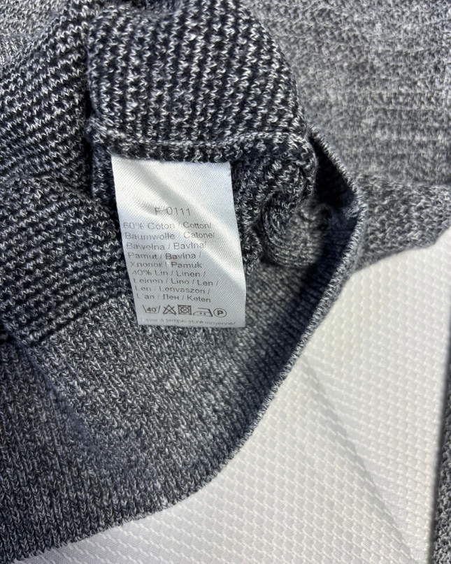 Lacoste Men's Classic Grey Textured Knit Sweater