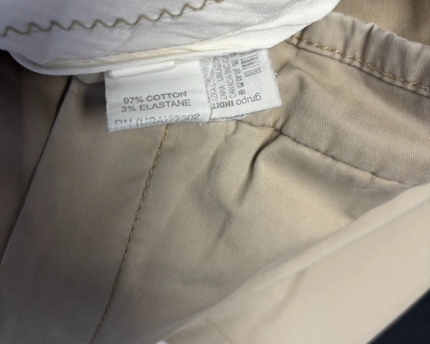 Zara Beige Slim-Fit Ankle-Zip Pants