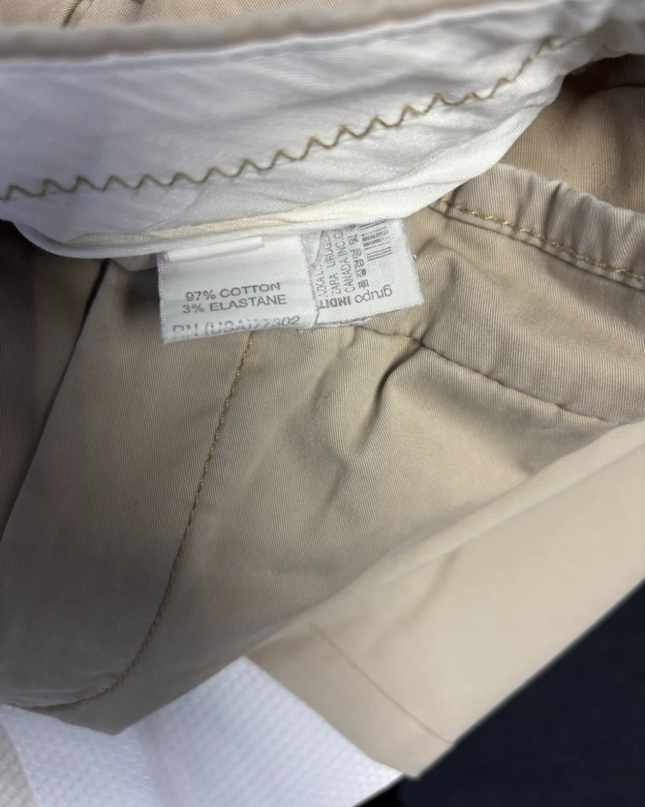 Zara Beige Slim-Fit Ankle-Zip Pants