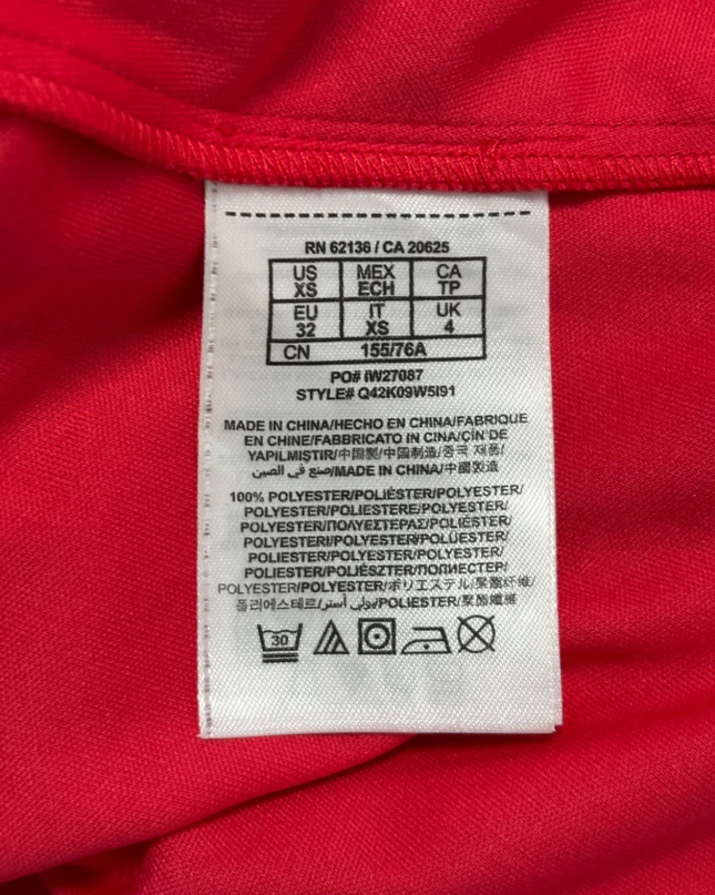 Guess Red Sleeveless Chiffon Mini Dress