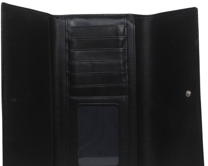 Coach Black Signature Jacquard Envelope Wallet