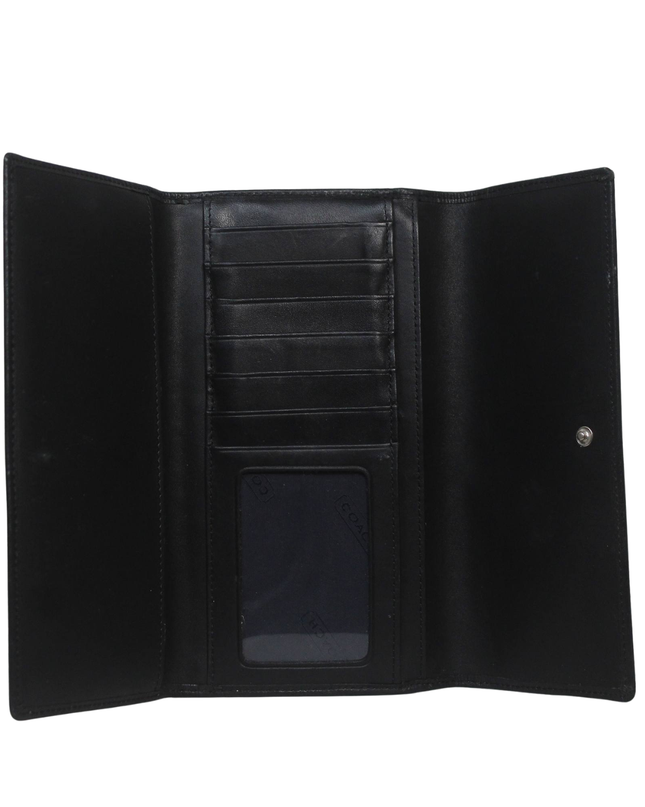Coach Black Signature Jacquard Envelope Wallet