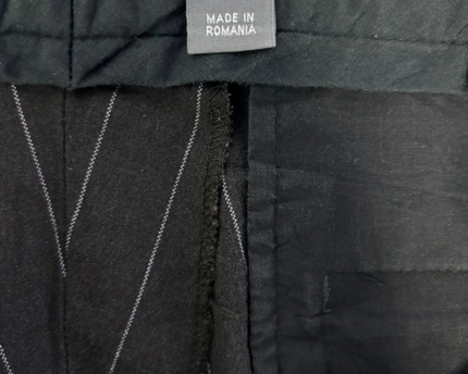 H&M Black Pinstripe Tailored Dress Pants