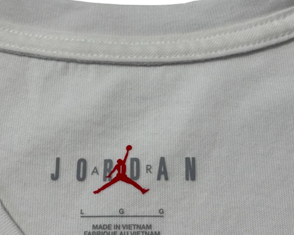 Jordan White Jumpman Logo Crew Neck T-Shirt