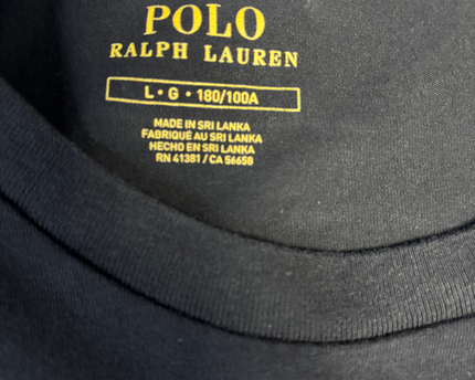 Polo Ralph Lauren Black Cotton Crewneck T-Shirt