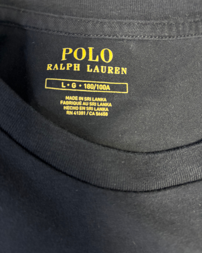 Polo Ralph Lauren Black Cotton Crewneck T-Shirt