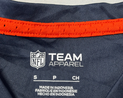 NFL Team Apparel Navy Blue Chicago Bears Women's Lace-Up Jersey