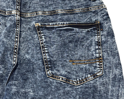 RESERVED Blue Acid Wash Straight Leg Jeans