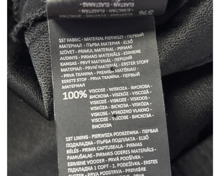 Reserved Black Viscose Dungaree Jumpsuit