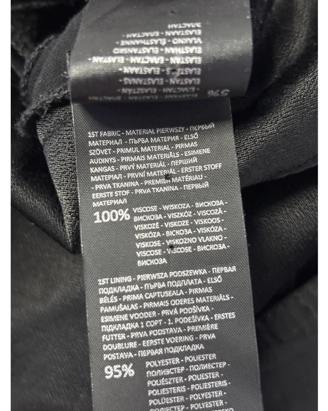 Reserved Black Viscose Dungaree Jumpsuit
