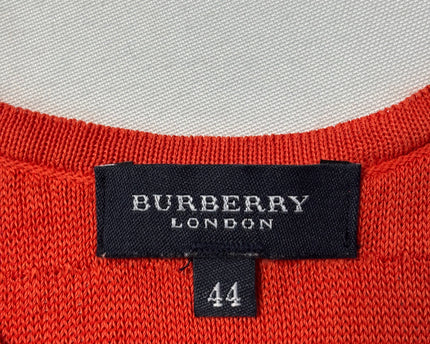 Burberry Orange Ribbed Knit Tank Top