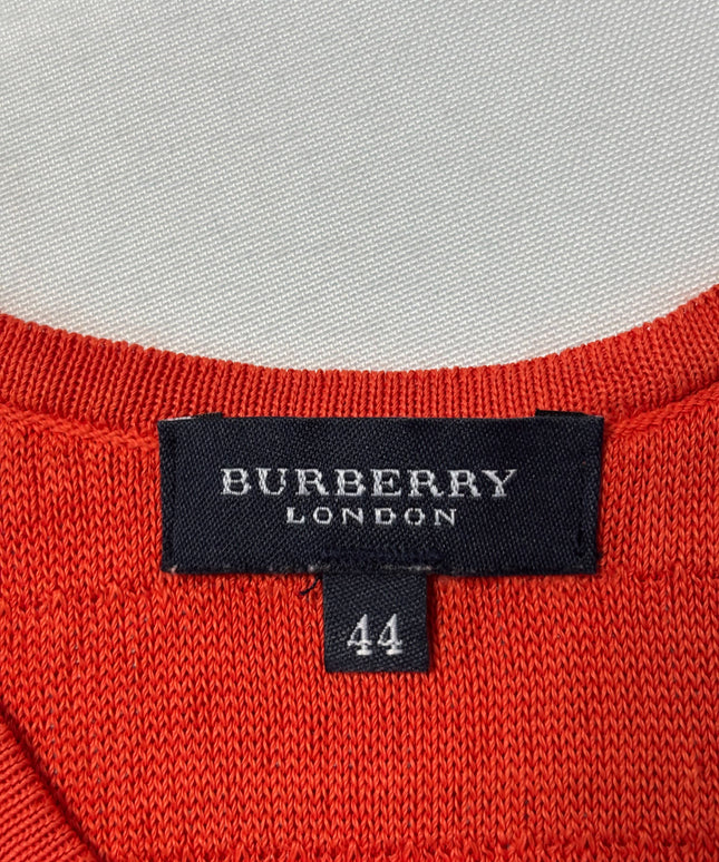 Burberry Orange Ribbed Knit Tank Top
