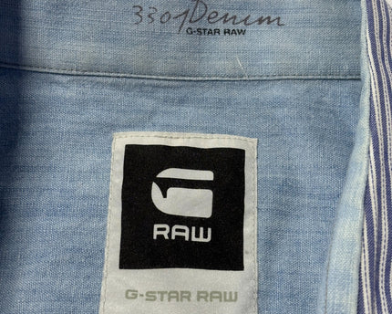 G-Star Raw Blue/White Striped Utility Button-Down Shirt