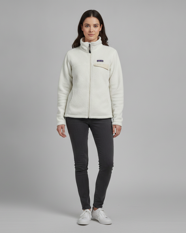 Patagonia White Los Gatos Full-Zip Fleece Jacket