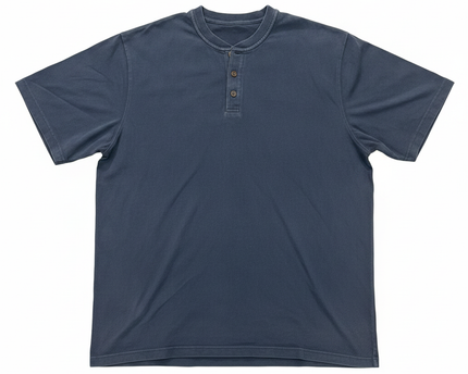 Carhartt Dark Blue Short Sleeve Henley T-Shirt