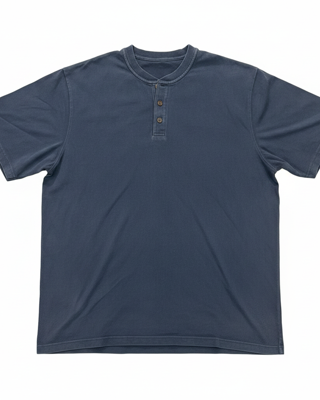 Carhartt Dark Blue Short Sleeve Henley T-Shirt
