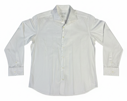 Massimo Dutti Classic White Long Sleeve Button-Down Shirt