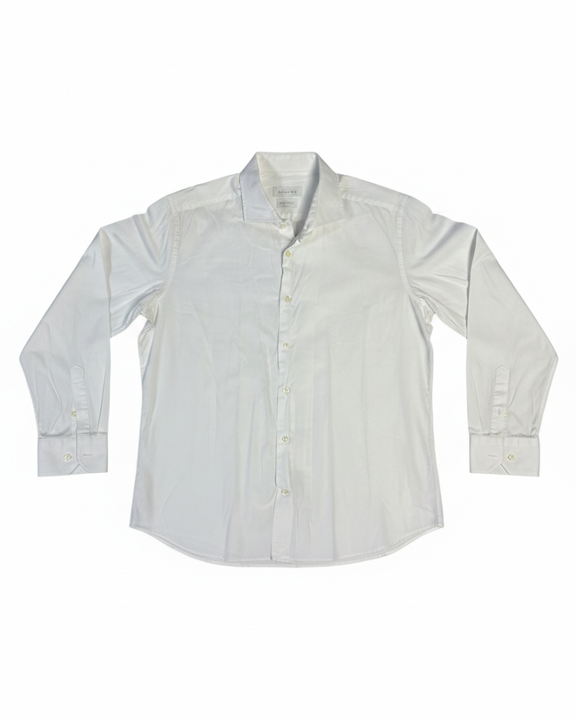 Massimo Dutti Classic White Long Sleeve Button-Down Shirt
