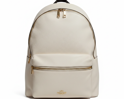 Coach Off-white Pebbled Leather Backpack