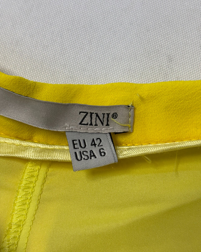 ZINI Yellow High-Waisted Wide Leg Pants