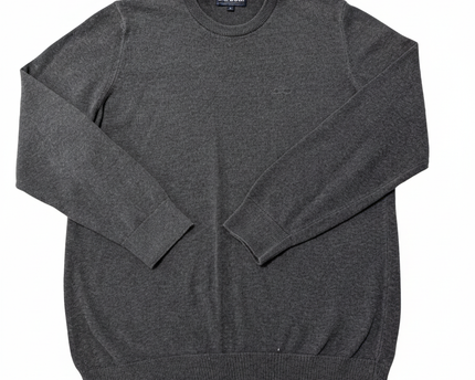 Barbour Essential Crew Neck Cotton in Charcoal Grey Sweater