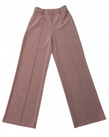 Dusty Rose Two-Piece Vest and Wide Leg Pant Co-ord Set