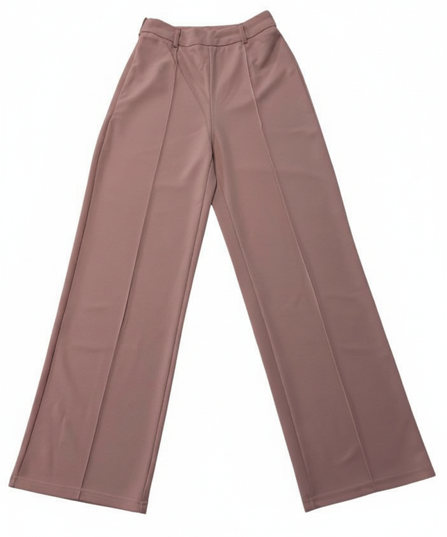 Dusty Rose Two-Piece Vest and Wide Leg Pant Co-ord Set