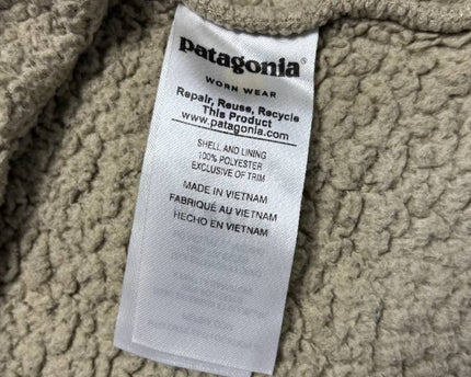 Patagonia Khaki Quarter-Zip Deep-Pile Fleece Jacket