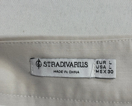 Stradivarius Beige Flared Midi Skirt