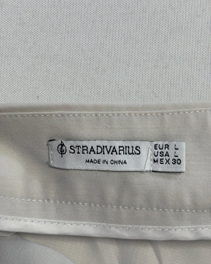 Stradivarius Beige Flared Midi Skirt