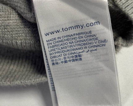 Tommy Hilfiger Grey Panther Patch Pima Cotton Crewneck Sweater