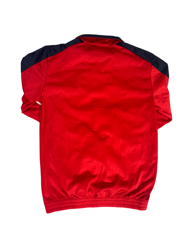 Umbro Retro Red Track Jacket with Chevron Panels - XS