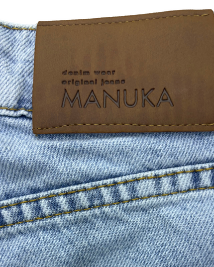 Manuka Wide Leg Light Blue Women Jeans - L | Waist: 31