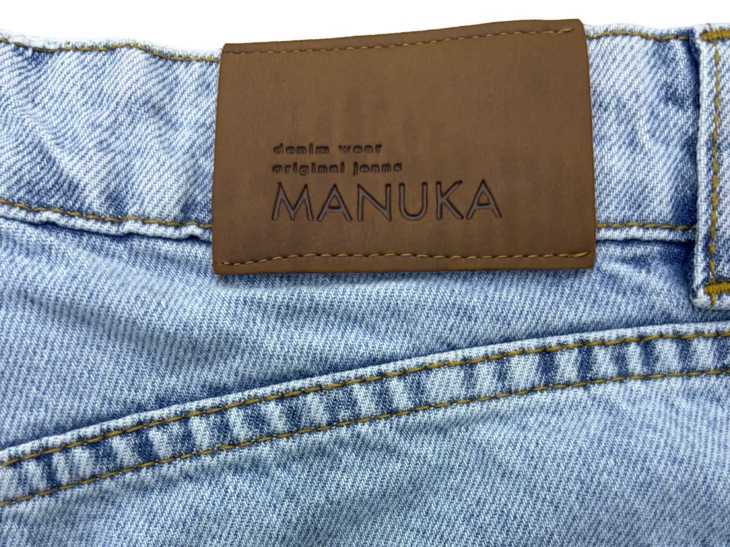 Manuka Wide Leg Light Blue Women Jeans - L | Waist: 31