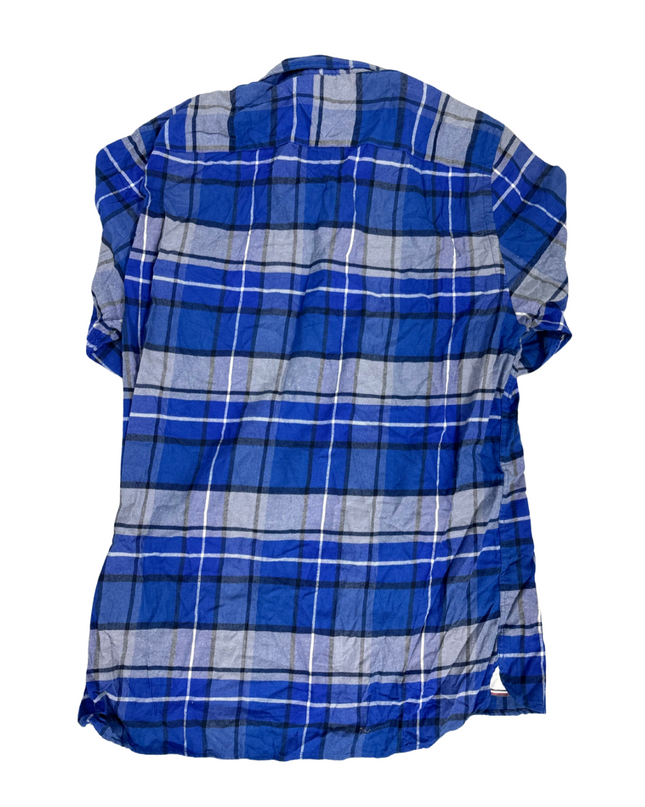 Tommy Hilfiger Regular Fit Brushed Check Dark Blue Shirt - M