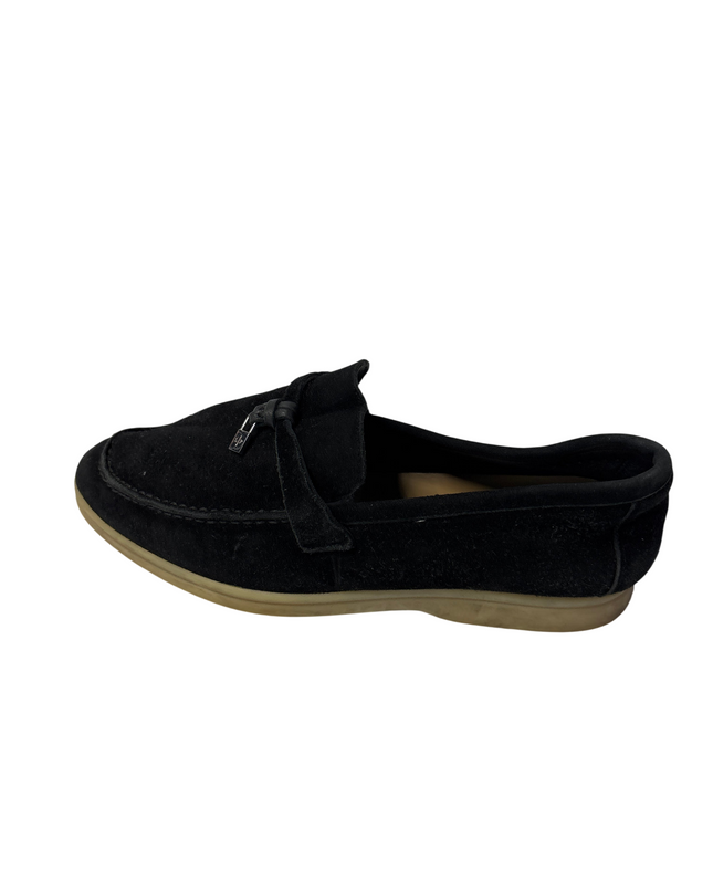 Loro Piana Black Summer Walk Charm Loafers