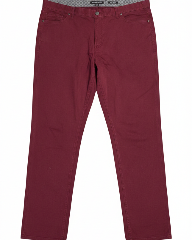 Michael Kors Burgundy Parker Slim Fit Pants