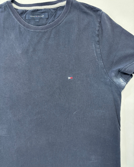 Tommy Hilfiger Minimalist Navy Blue Flag Logo T-Shirt - S