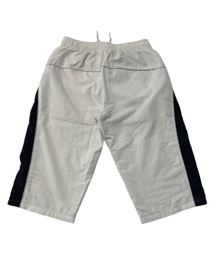 Nike White 3/4 Length Cropped Athletic Track Pants