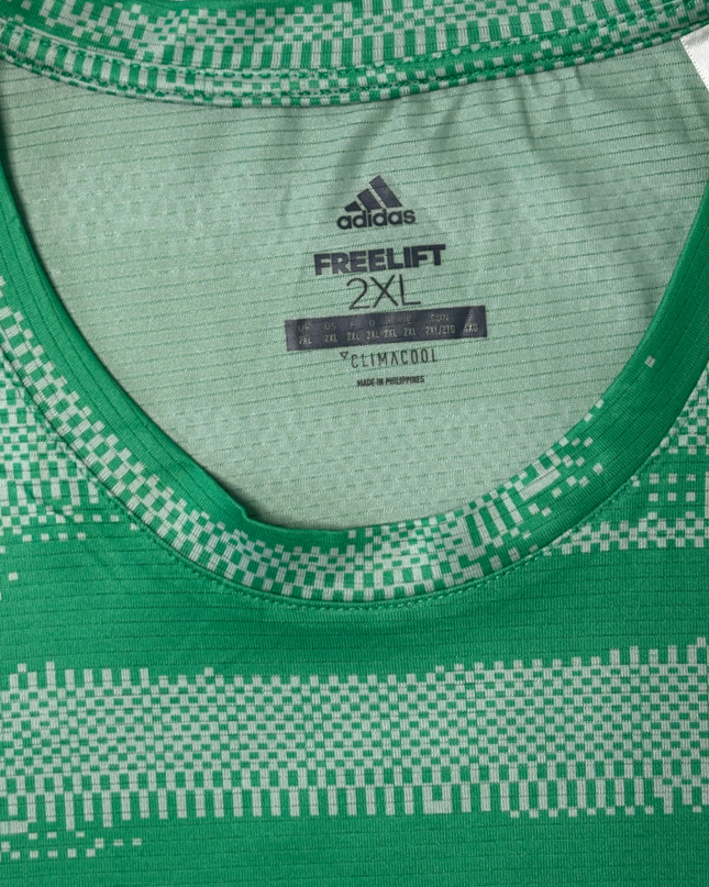 Adidas FreeLift Green ClimaCool Patterned Training T-Shirt