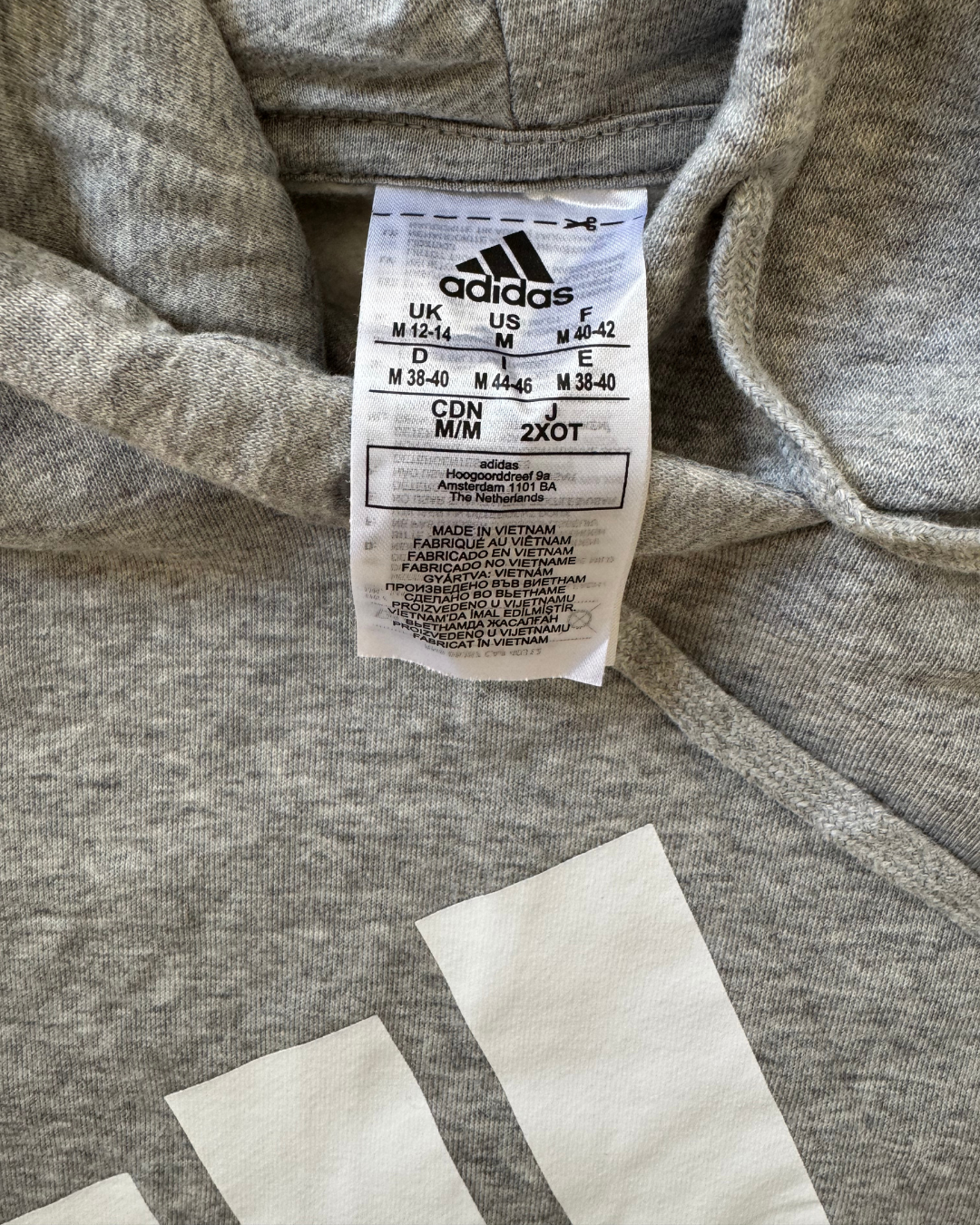 Adidas Grey Hoodie - XS
