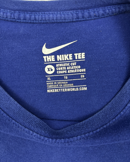 Nike Graphic Swoosh Athletic Cut Blue  T-Shirt - L