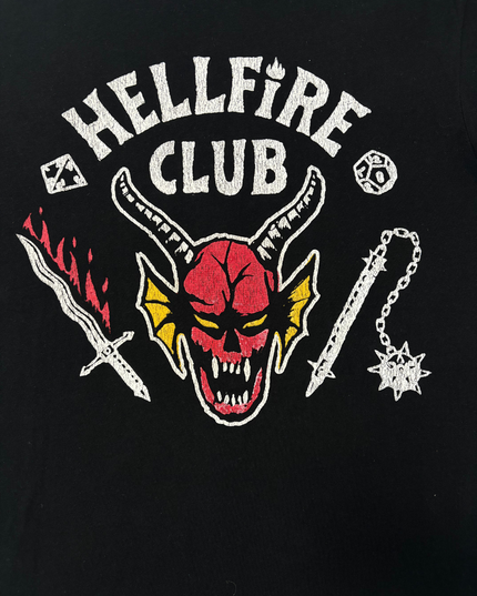 Netflix Stranger Things Hellfire Club Black Graphic T-Shirt