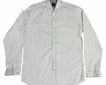 Hugo Boss White Regular Fit Long Sleeve Shirt