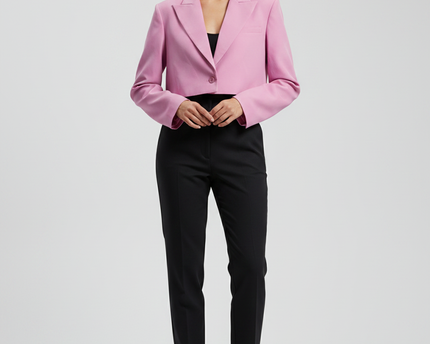 Zara Pink Cropped Single Button Blazer / W Tags