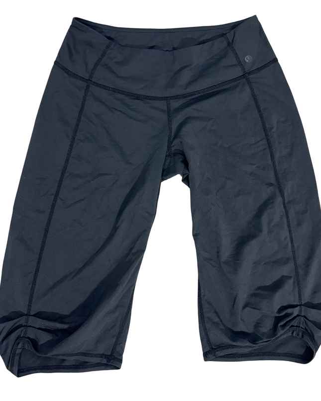 Lululemon Black Ruched Hem Capri Leggings - XS